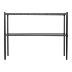 dayneeds 日需百備 極致美學 烤漆二層架 沖孔鐵架 展示架, 2層, 黑色