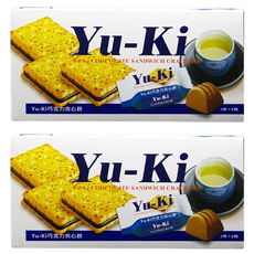 Yu-Ki 巧克力風味夾心餅 2枚x8包, 150g, 2盒