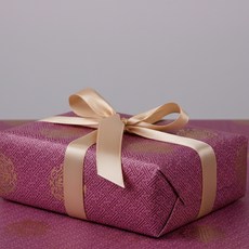 Hello Ningning 雙福圖案捲筒包裝紙 53cm x 20m, 紫色, 1個