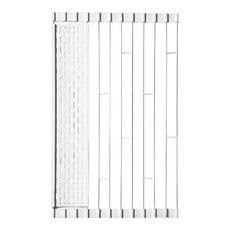 小麥購物 折疊水槽瀝水架 L308 白色 碗盤蔬果瀝水架, 1個