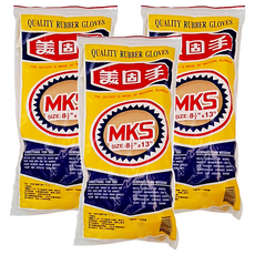 美固手套 -天然橡膠材質 觸感柔軟舒適 經久耐用, 黃色, 8.5 x 13吋, 3包
