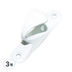 커튼 끈고리 메탈 75 x 15 mm, 화이트, 3개
