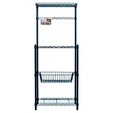 dayneeds 日需百備 輕型微波爐架 含PP墊板 + 邊條 + 21cm掛架 置物架/微波爐架/層架/鐵架, 黑色