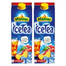 Pfanner 冰茶 水蜜桃, 2L, 2個