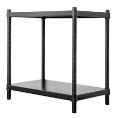 dayneeds 日需百備 極致工藝烤漆架(展示架/儲藏架/收納層架/層架/鐵架) 1個, 2層, 黑色