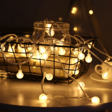 aibo 汽泡球LED燈串 6米40燈 暖白光 八種亮度模式, 1組