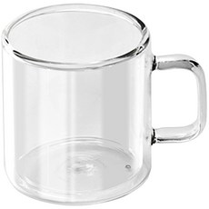 칼딘 더블월 컬러풀 머그 유리컵 400ml, 클리어, 1개