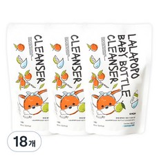 케이맘 랄라포포 유아용 젖병식기세정제 액상형 리필 쿨라임향, 400ml, 18개