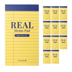 morning glory 1800 Real 便條紙, 12個, 黃色, 1張