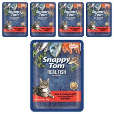 Snappy Tom 幸福貓 無穀貓餐包, 鮪魚+蝦肉, 85g, 5包