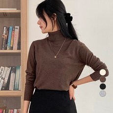 afinar 女款 寬鬆版型 柔軟觸感 高領 針織 毛衣