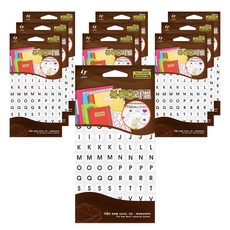 LATECH 分類用標籤貼紙 20-C403 W 字母白色, 10個