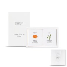 Kkokdam 迷你花茶禮盒 2款, 金盞花茶3g+艾草茶3g, 1組