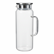 多功能冷熱雙用壺, 1.5L, 玻璃 透明, 1個