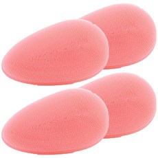 矽膠美妝毛孔清潔刷 NC_01_03, 粉紅色, 4個