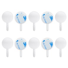 World Clean 馬卡龍黏貼式掛鉤, 白色, 10個