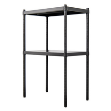 dayneeds 日需百備 極致工藝烤漆架(展示架/儲藏架/收納層架/層架/鐵架), 黑色, 2層