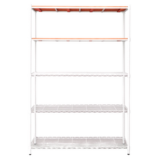 dayneeds 日需百備 松木 烤漆五層架, 白框+柚木, 5層