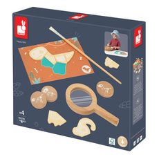 Janod 恐龍公園 探索侏儸紀，模擬考古挖掘，培養專注力，適合4歲以上, 1盒, 64