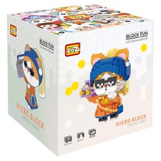 LoZ 戴珍珠耳環的喵積木 6歲以上 880個, 戴珍珠耳環的喵, 1盒