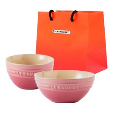 르크루제 1인 밥 앤 국 식기, 로즈쿼츠, 밥그릇, 국그릇, 쇼핑백 S, 1개