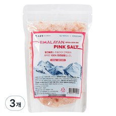 소금성 히말라야 굵은입자 핑크소금 팩형, 500g, 3개