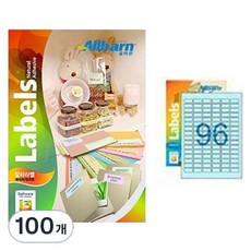 ALLBARN LABEL 彩色標籤 淺藍色 (雷射噴墨兩用) (6X16), 96格, 100個