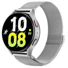 림스테일 갤럭시워치 호환 메탈 스트랩, 실버, 1개