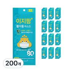 이지팜 황사 미세먼지 마스크 소형 KF80 흰색, 1개입, 200개, 화이트