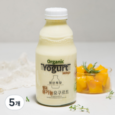 범산목장 유기가공식품인증 망고 요구르트, 450ml, 1개입, 5개