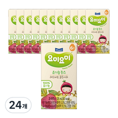 매일유업 맘마밀 요미요미 유기농 주스, 125ml, 24개