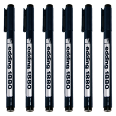 edding Drawliner 1880 製圖筆 0.5mm, 6個, 單一顏色