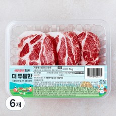선진포크한돈 더 두툼한 목심 로스 1등급이상 (냉장), 6개, 1kg