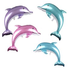 PARTYSHOW 海豚銀箔氣球套組 H款, 混色, 1套