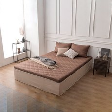 아지오텍스 서포트슬립 메모리폼 토퍼 매트리스, 브라운, 5cm