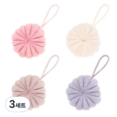 코멧 홈 동글 샤워볼 4종 세트, 3세트, 4개입, 혼합색상