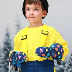 bay b 孩童印花絨毛手套