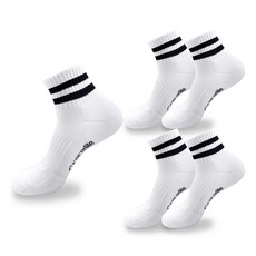 Crocodile 鱷魚 男士運動網球緩衝中筒襪, 白色