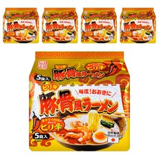 函館麵屋 辛豚骨風味 辣 黃金豚骨拉麵 極致濃醇, 5包, 25包