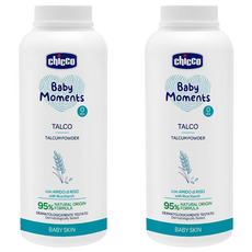 Chicco 寶貝 嬰兒植萃細緻爽身粉 150g, 適用年齡0m+, 通過皮膚科醫師臨床測試, 2瓶