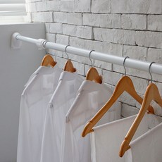 IRIS OHYAMA 強力伸縮晾衣桿 H-GBJ-280, 白色