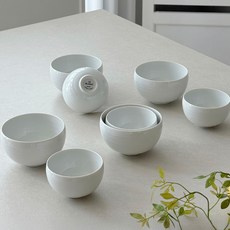 NICOTT Le Blanc 圓形飯碗, 飯碗 4p + 湯碗 4p, 單一顏色, 1套