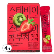 아로마빌 스테비아 콤부차 딸기 키위, 5g, 4개, 10개입