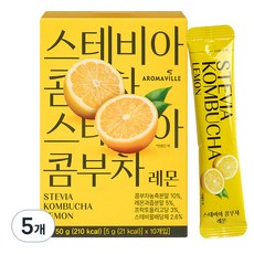 아로마빌 스테비아 콤부차 레몬, 5g, 5개, 10개입