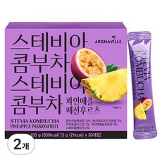 스테비아 콤부차 파인애플 패션후르츠, 5g, 2개, 30개입