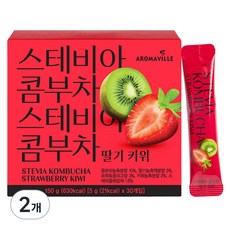 아로마빌 스테비아 콤부차 딸기 키위, 5g, 2개, 30개입