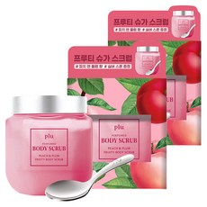 plu Fruity Perfumed糖身體磨砂膏 水蜜桃與李子水果香, 2罐, 500g