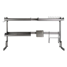 ENEX ONE ENO AC-S 雙層碗盤瀝水架, 2層, B款 灰色, 1組