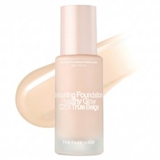 THE FACE SHOP 菲詩小舖 Healthy Glow貼妝持久粉底液, C201 True Beige, 1瓶