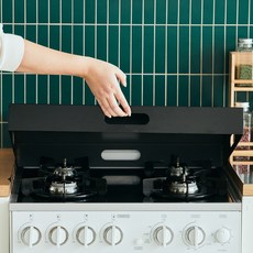 msliving 韓國製四口電磁爐瓦斯爐爐面蓋, 黑色, 1個